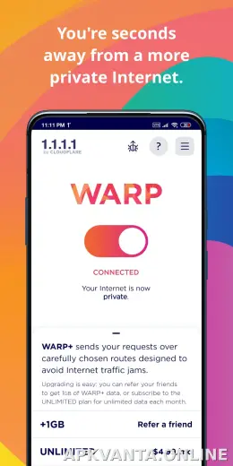 1.1.1.1 + WARP скриншот 2